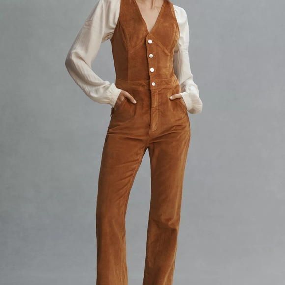 NEW Anthropologie Pilcro Vest Jumpsuit US 14 - Picture 1 of 3